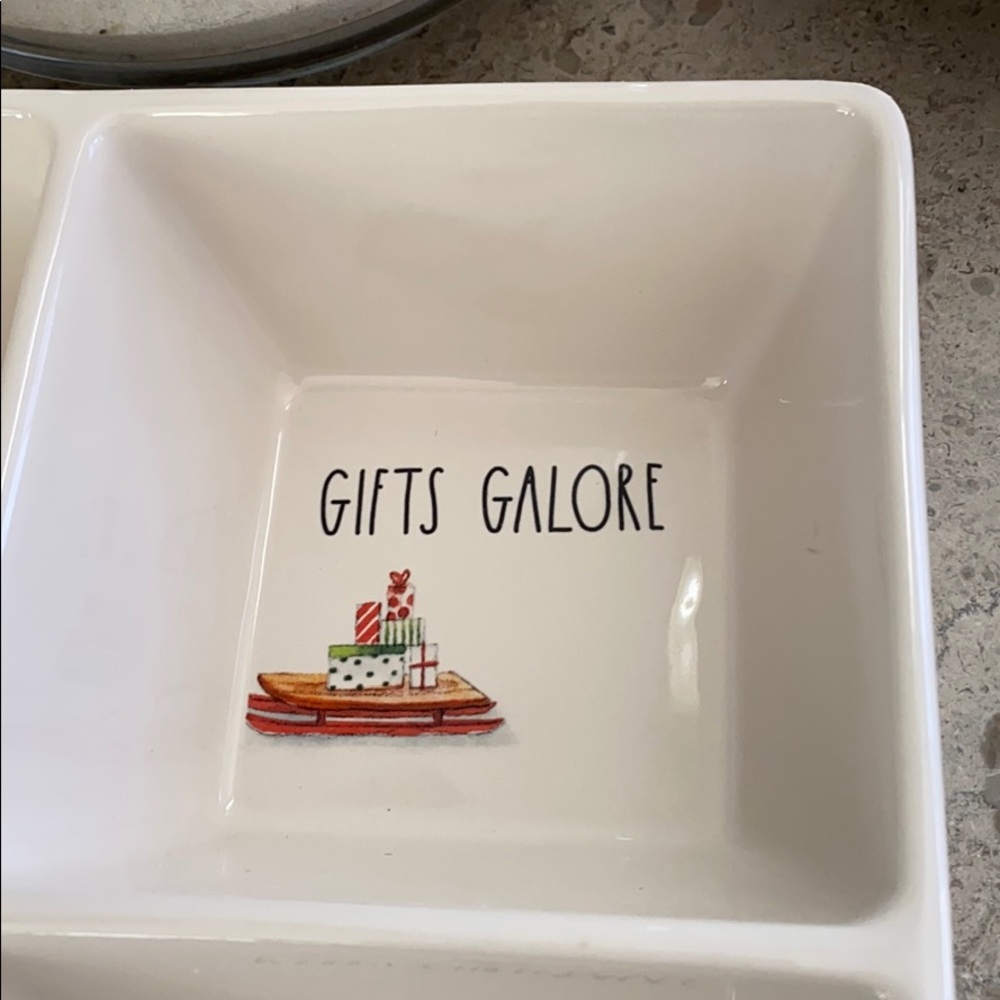 Rae Dunn “Skating Holiday” divided serving tray - Picture 3 of 7